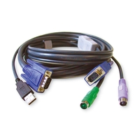 Cordon adaptateur KVM VGA + USB à PS/2